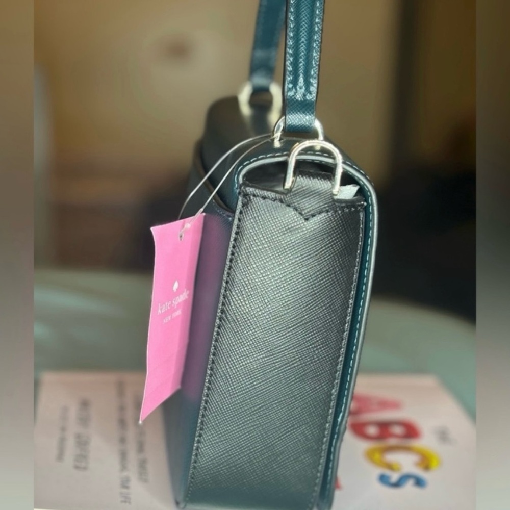 $249 retail Kate Spade Teal and Cream Shoulder Bag - Picture 5 of 9